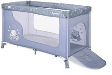 Дитячий манеж Lorelli Moonlight 1 Layer Silver Blue CAR